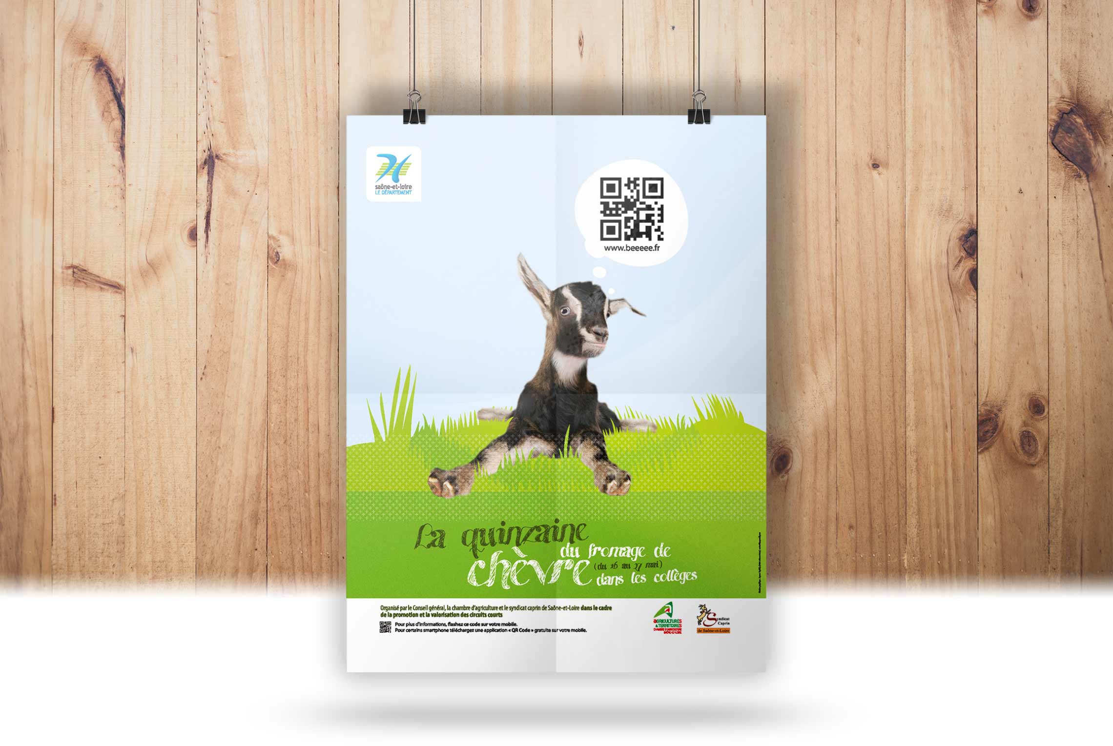 affiche pour la quinzaine des fromages de chèvre