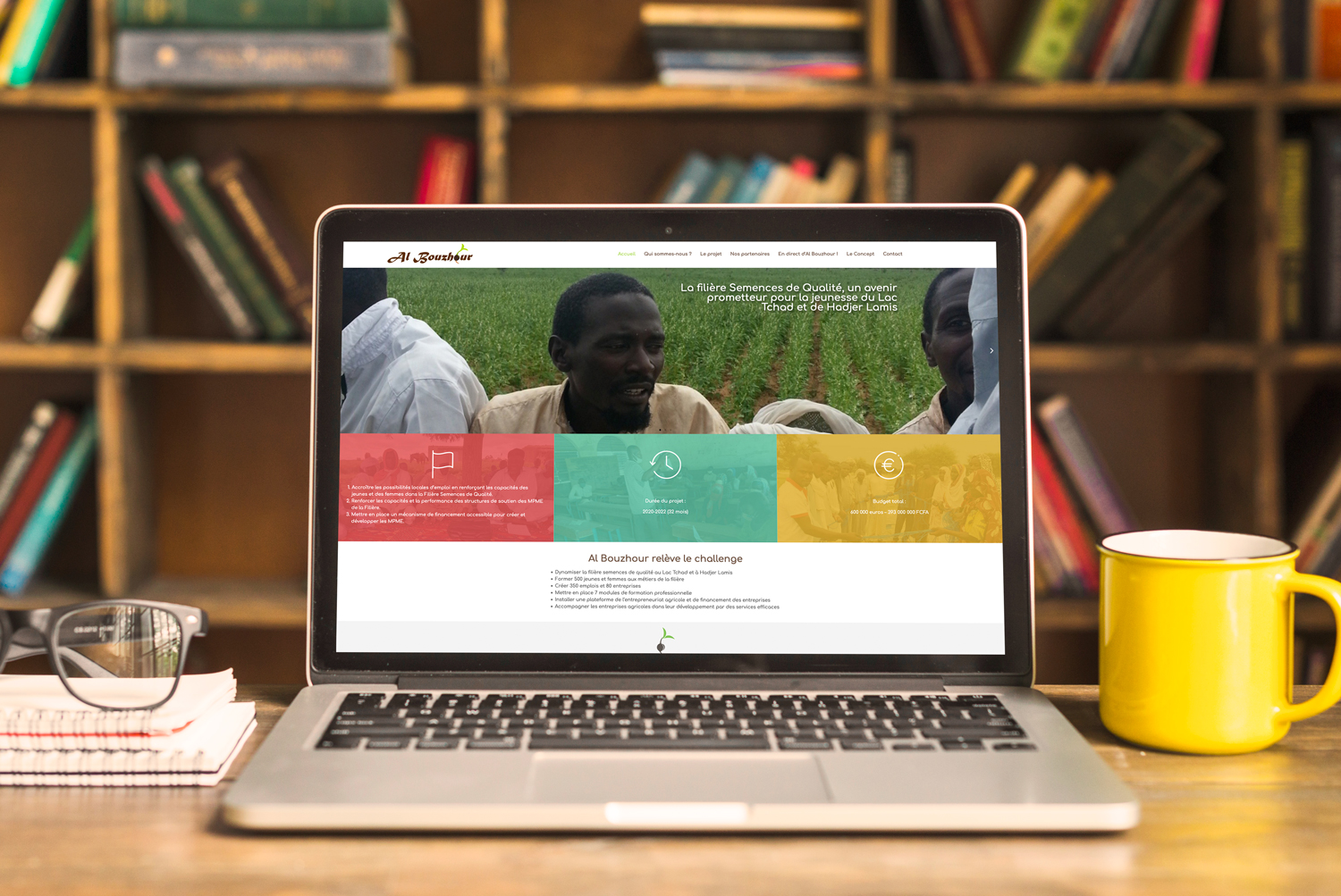Mockup du site institutionnel al bouzhour