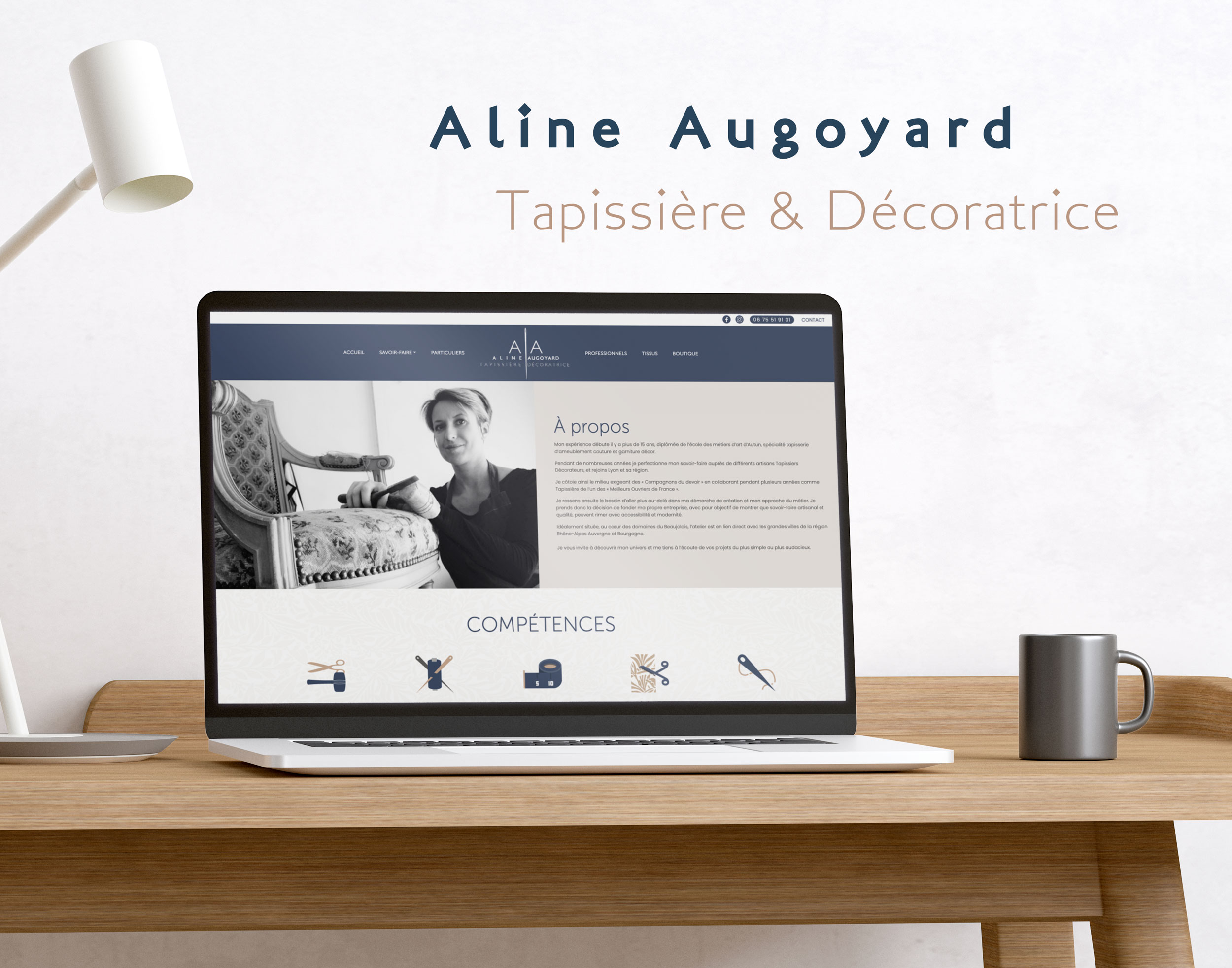 page d'accueil du site internet de Aline Augoyard
