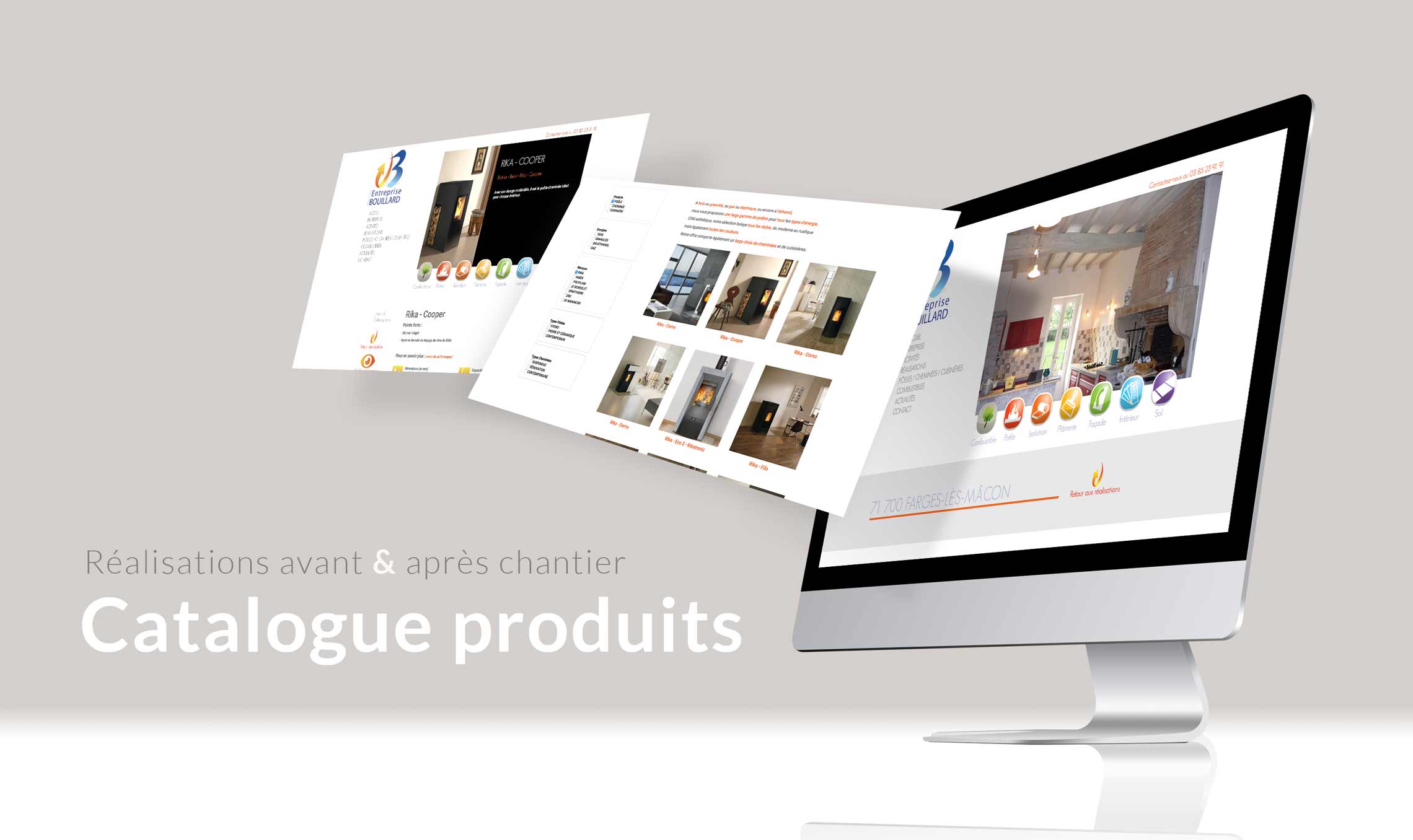 site internet avec catalogue produits et réalisations