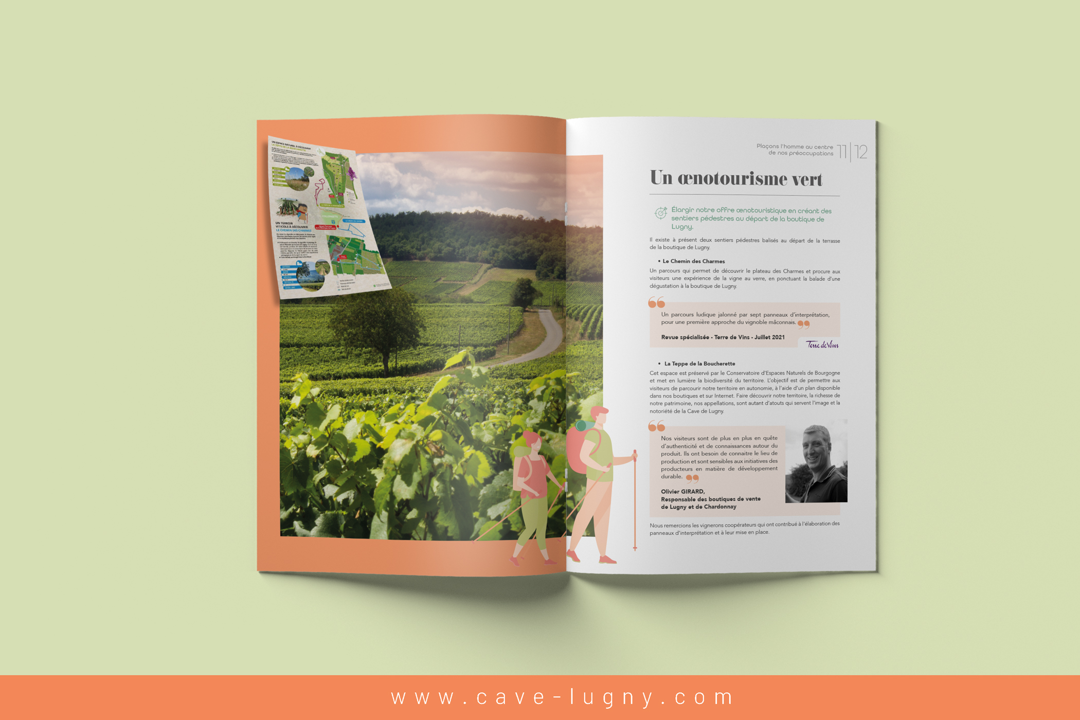 Pages intérieures du rapport d'activité de la Cave de Lugny