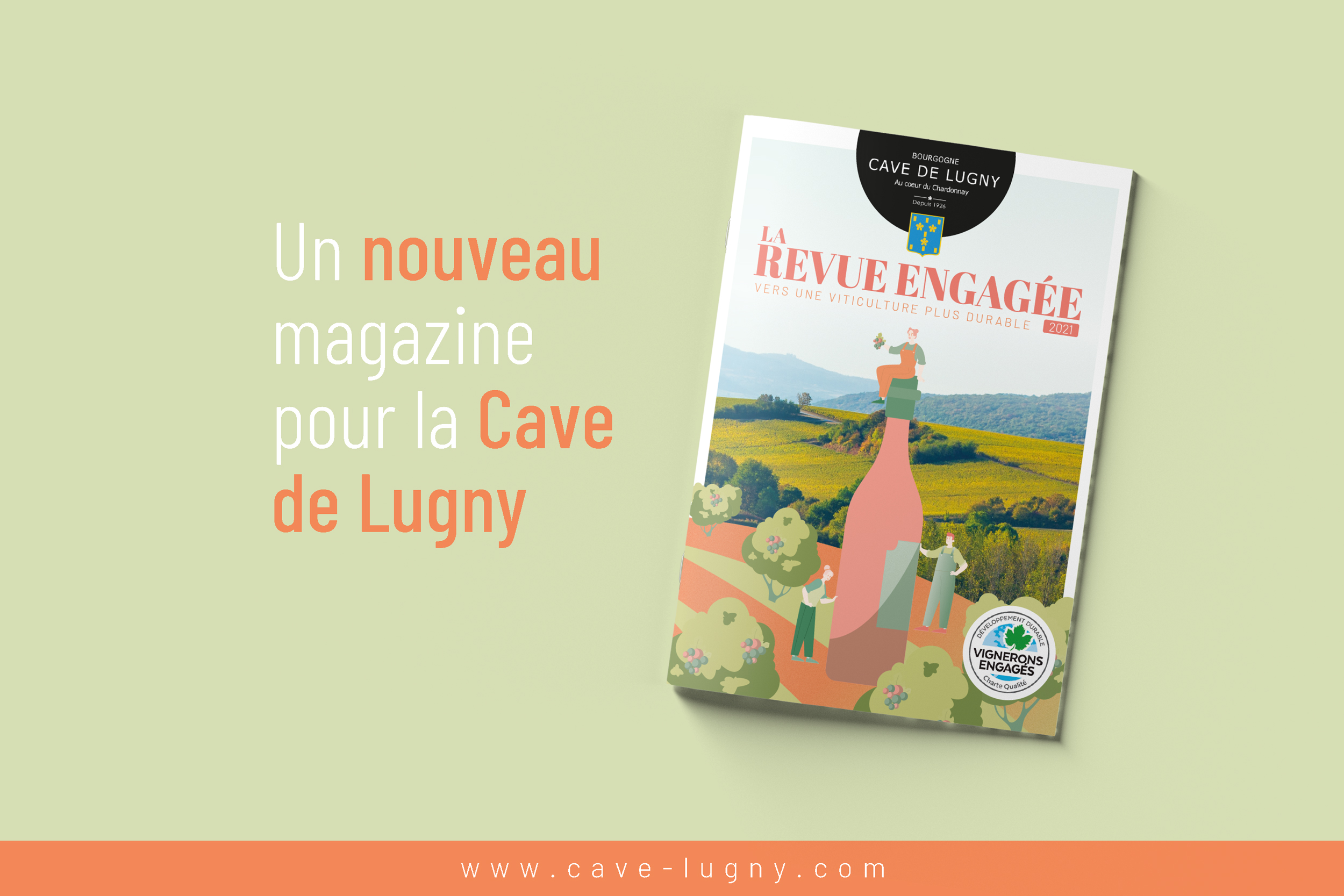 Création d'un format magazine pour le rapport d'activité de la Cave de Lugny