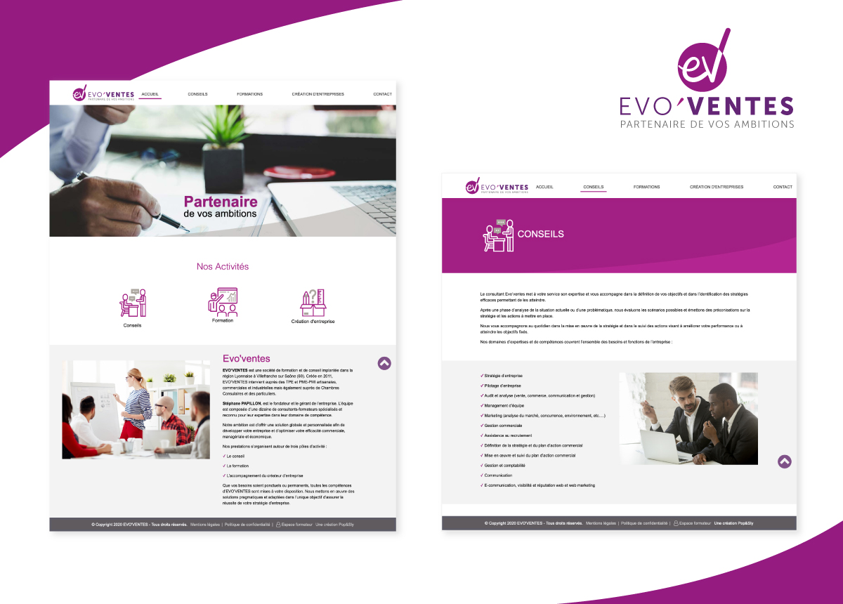 Page "Qui sommes-nous" et "Projet" du site internet d'Al Bouzhour