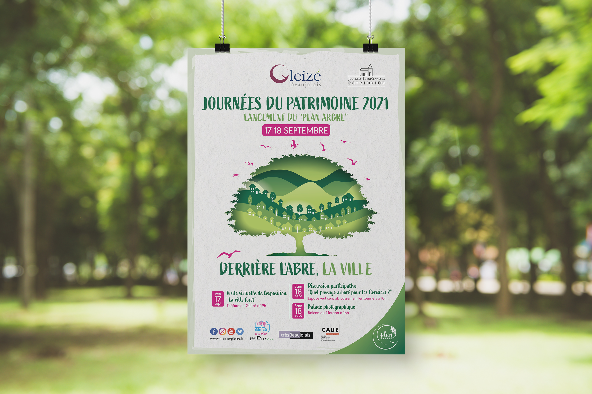 affiche pour les journées du patrimoine de Gleizé