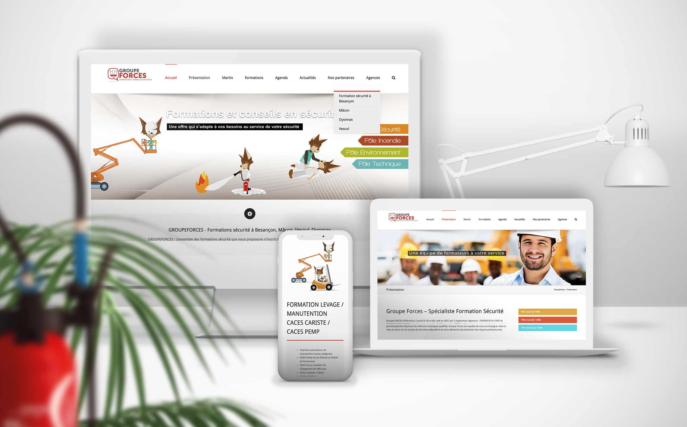 Présentation du site internet de Groupe Forces