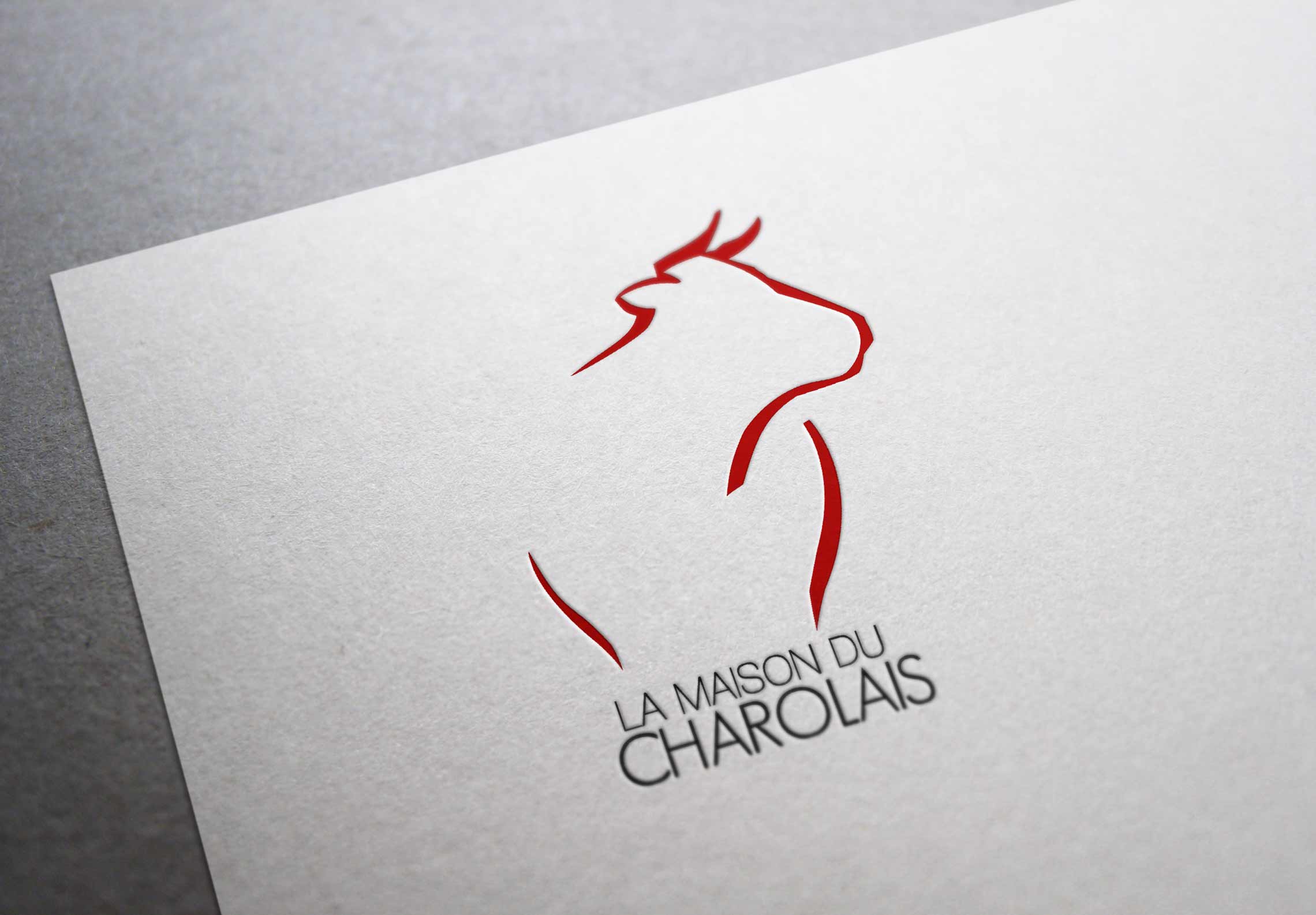 maison du charolais logotype sur papier à lettre