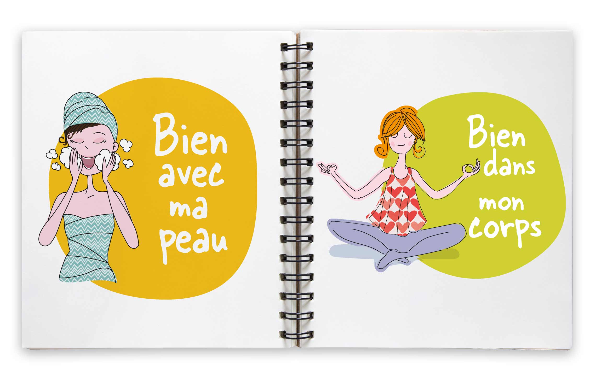 dessins et couleurs pour illustrer la vitrine pharmacie