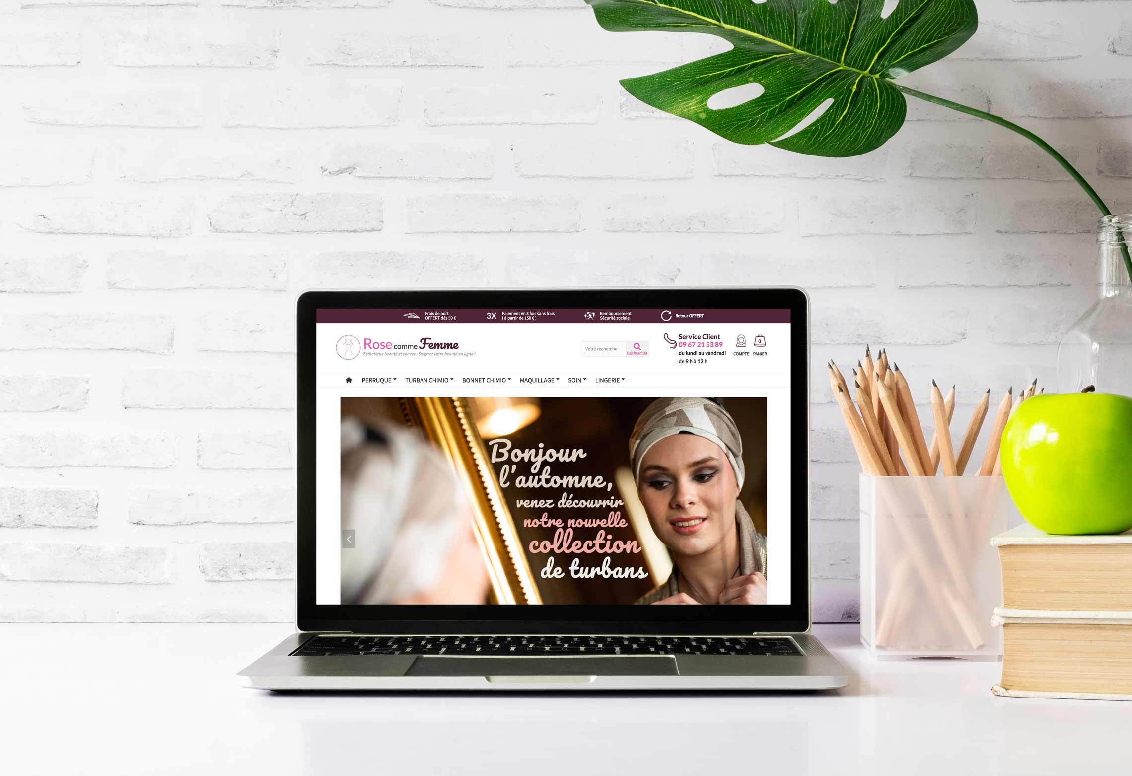 site e-commerce Rose Comme Femme