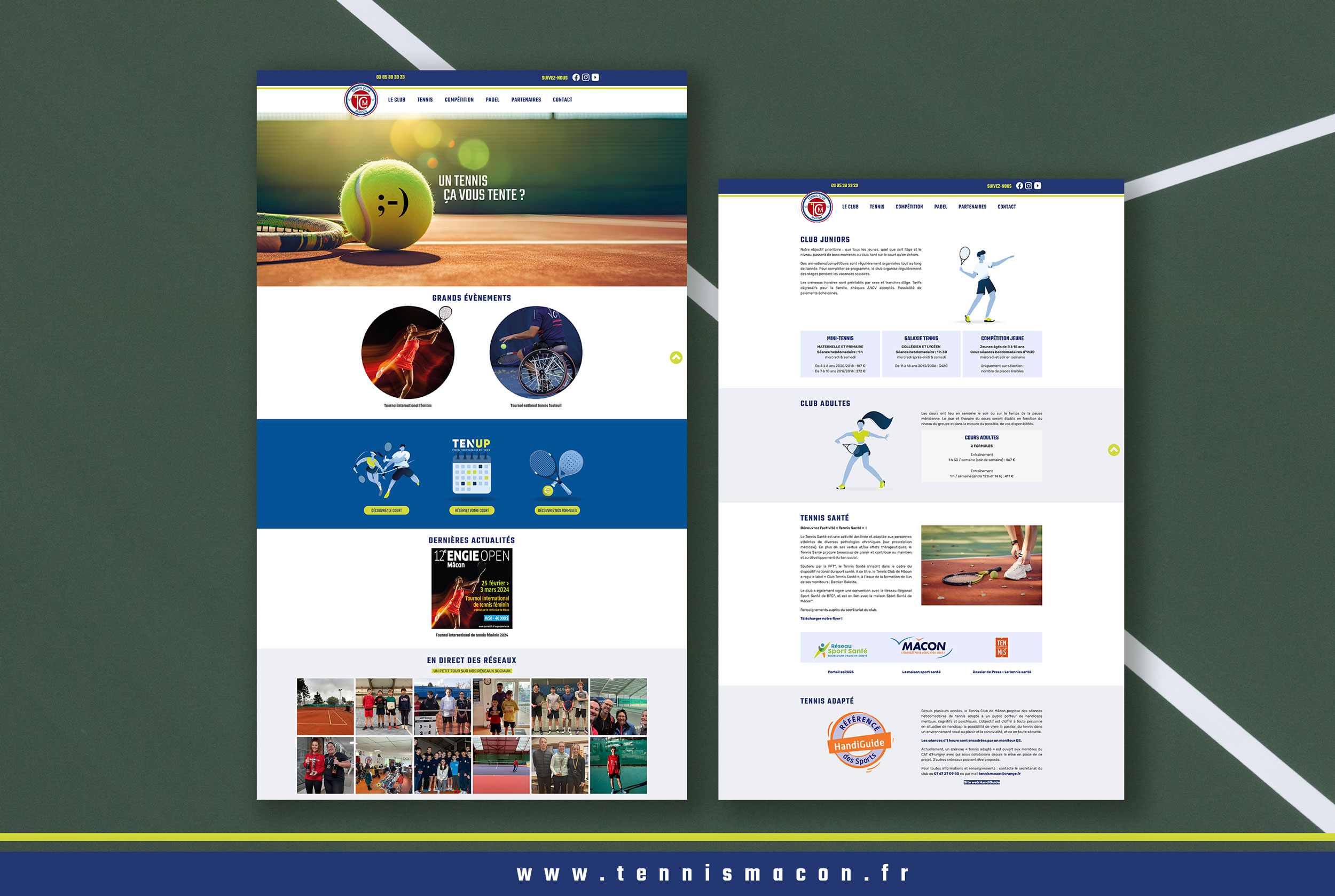 pages fiche produit, portfolio du site internet objets du vin