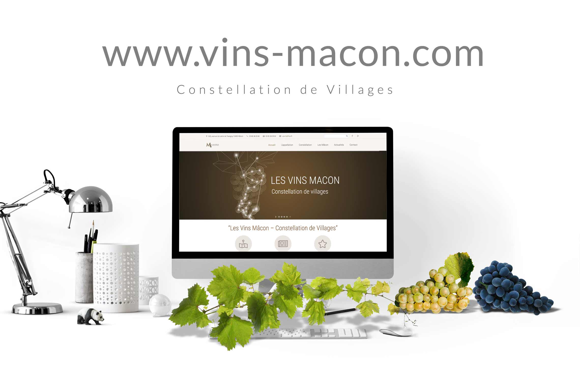 page d'accueil du site internet de l'union des producteurs de vins Mâcon