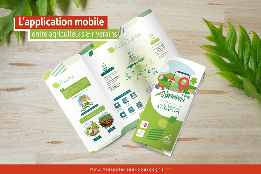 depliant 3 volets pour application mobile agricivis