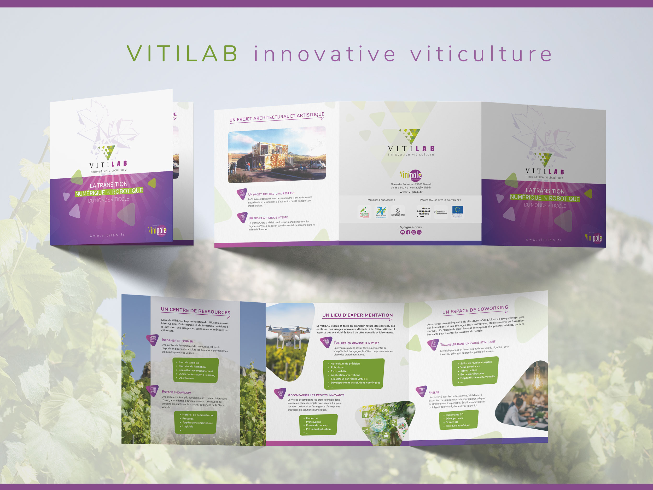 Plaquette 3 volets présentation du Vitilab