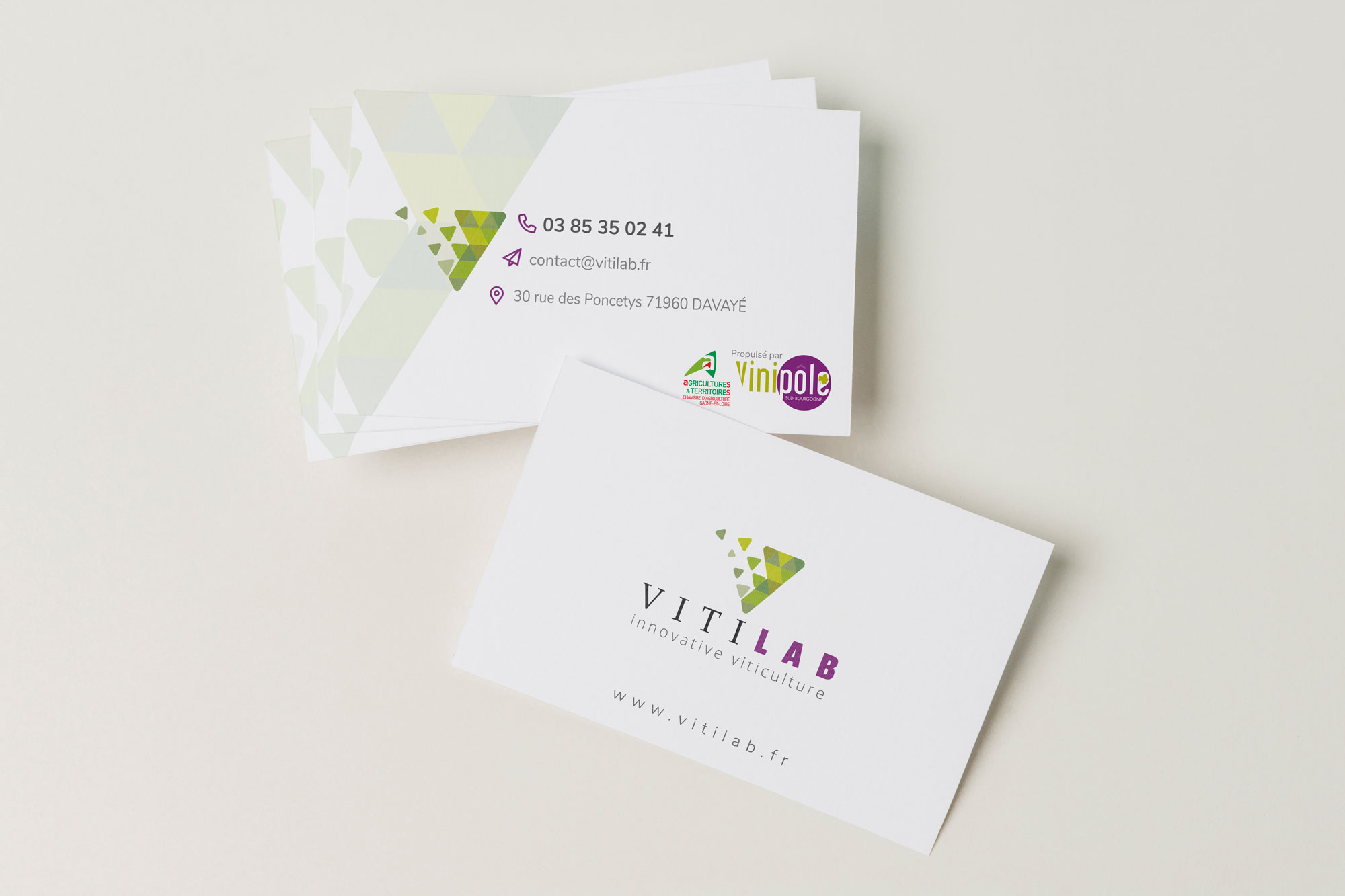 création logotype, carte de visite et identité visuelle pour le Vitilab
